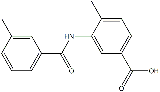 4-methyl-3-[(3-methylbenzoyl)amino]benzoic acid Struktur