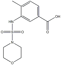 4-methyl-3-[(morpholine-4-sulfonyl)amino]benzoic acid Struktur