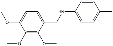 4-methyl-N-[(2,3,4-trimethoxyphenyl)methyl]aniline Struktur