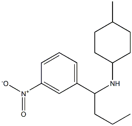 4-methyl-N-[1-(3-nitrophenyl)butyl]cyclohexan-1-amine Struktur