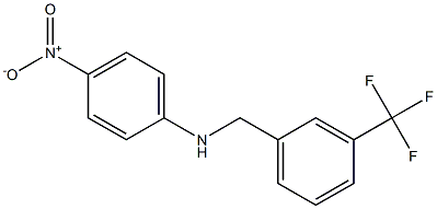 4-nitro-N-{[3-(trifluoromethyl)phenyl]methyl}aniline Struktur