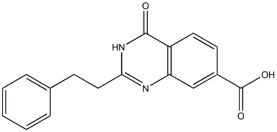 4-oxo-2-(2-phenylethyl)-3,4-dihydroquinazoline-7-carboxylic acid Struktur