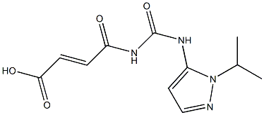 4-oxo-4-({[1-(propan-2-yl)-1H-pyrazol-5-yl]carbamoyl}amino)but-2-enoic acid Struktur