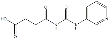 4-oxo-4-[(pyridin-3-ylcarbamoyl)amino]butanoic acid Struktur