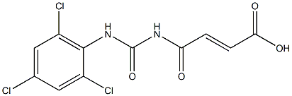 4-oxo-4-{[(2,4,6-trichlorophenyl)carbamoyl]amino}but-2-enoic acid Struktur