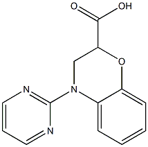 4-pyrimidin-2-yl-3,4-dihydro-2H-1,4-benzoxazine-2-carboxylic acid Struktur