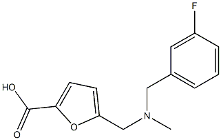 5-({[(3-fluorophenyl)methyl](methyl)amino}methyl)furan-2-carboxylic acid Struktur