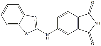 5-(1,3-benzothiazol-2-ylamino)-2,3-dihydro-1H-isoindole-1,3-dione Struktur