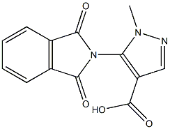 5-(1,3-dioxo-1,3-dihydro-2H-isoindol-2-yl)-1-methyl-1H-pyrazole-4-carboxylic acid Struktur