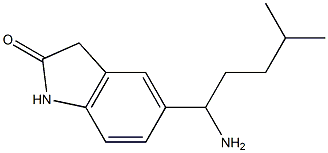 5-(1-amino-4-methylpentyl)-2,3-dihydro-1H-indol-2-one Struktur