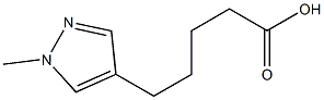 5-(1-methyl-1H-pyrazol-4-yl)pentanoic acid Struktur