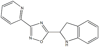 5-(2,3-dihydro-1H-indol-2-yl)-3-(pyridin-2-yl)-1,2,4-oxadiazole Struktur