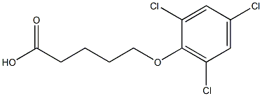 5-(2,4,6-trichlorophenoxy)pentanoic acid Struktur