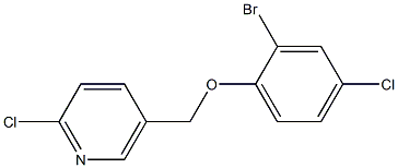 5-(2-bromo-4-chlorophenoxymethyl)-2-chloropyridine Struktur