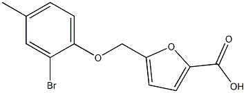 5-(2-bromo-4-methylphenoxymethyl)furan-2-carboxylic acid Struktur