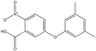 5-(3,5-dimethylphenoxy)-2-nitrobenzoic acid Struktur