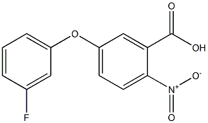 5-(3-fluorophenoxy)-2-nitrobenzoic acid Struktur