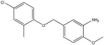 5-(4-chloro-2-methylphenoxymethyl)-2-methoxyaniline Struktur