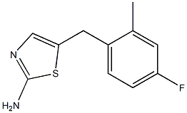 5-(4-fluoro-2-methylbenzyl)-1,3-thiazol-2-amine Struktur