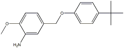 5-(4-tert-butylphenoxymethyl)-2-methoxyaniline Struktur