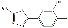 5-(5-amino-1,3,4-thiadiazol-2-yl)-2-methylphenol Struktur