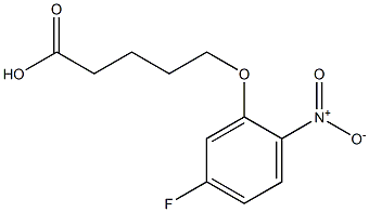 5-(5-fluoro-2-nitrophenoxy)pentanoic acid Struktur