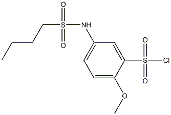 5-(butane-1-sulfonamido)-2-methoxybenzene-1-sulfonyl chloride Struktur