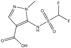 5-(difluoromethanesulfonamido)-1-methyl-1H-pyrazole-4-carboxylic acid Struktur