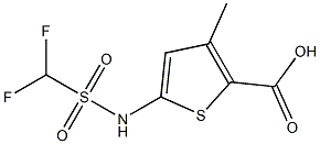 5-(difluoromethanesulfonamido)-3-methylthiophene-2-carboxylic acid Struktur