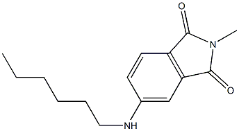 5-(hexylamino)-2-methyl-2,3-dihydro-1H-isoindole-1,3-dione Struktur