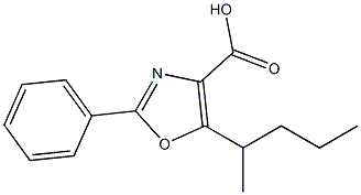 5-(pentan-2-yl)-2-phenyl-1,3-oxazole-4-carboxylic acid Struktur