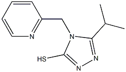 5-(propan-2-yl)-4-(pyridin-2-ylmethyl)-4H-1,2,4-triazole-3-thiol Struktur