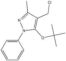 5-(tert-butoxy)-4-(chloromethyl)-3-methyl-1-phenyl-1H-pyrazole Struktur