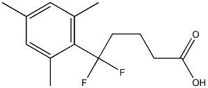 5,5-difluoro-5-(2,4,6-trimethylphenyl)pentanoic acid Struktur