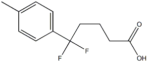 5,5-difluoro-5-(4-methylphenyl)pentanoic acid Struktur