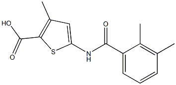 5-[(2,3-dimethylbenzoyl)amino]-3-methylthiophene-2-carboxylic acid Struktur