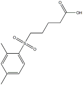 5-[(2,4-dimethylbenzene)sulfonyl]pentanoic acid Struktur