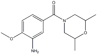 5-[(2,6-dimethylmorpholin-4-yl)carbonyl]-2-methoxyaniline Struktur