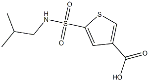 5-[(2-methylpropyl)sulfamoyl]thiophene-3-carboxylic acid Struktur