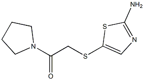 5-[(2-oxo-2-pyrrolidin-1-ylethyl)thio]-1,3-thiazol-2-amine Struktur