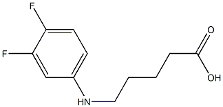 5-[(3,4-difluorophenyl)amino]pentanoic acid Struktur