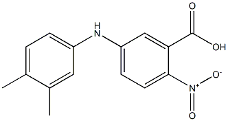 5-[(3,4-dimethylphenyl)amino]-2-nitrobenzoic acid Struktur