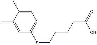 5-[(3,4-dimethylphenyl)sulfanyl]pentanoic acid Struktur