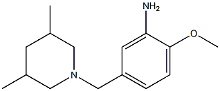 5-[(3,5-dimethylpiperidin-1-yl)methyl]-2-methoxyaniline Struktur