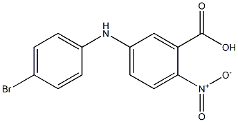 5-[(4-bromophenyl)amino]-2-nitrobenzoic acid Struktur