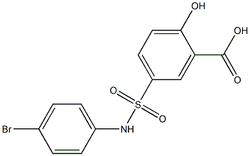 5-[(4-bromophenyl)sulfamoyl]-2-hydroxybenzoic acid Struktur