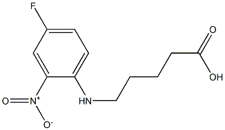 5-[(4-fluoro-2-nitrophenyl)amino]pentanoic acid Struktur