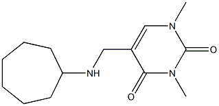 5-[(cycloheptylamino)methyl]-1,3-dimethyl-1,2,3,4-tetrahydropyrimidine-2,4-dione Struktur