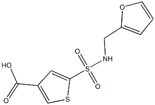 5-[(furan-2-ylmethyl)sulfamoyl]thiophene-3-carboxylic acid Struktur