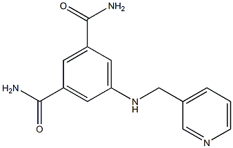 5-[(pyridin-3-ylmethyl)amino]benzene-1,3-dicarboxamide Struktur